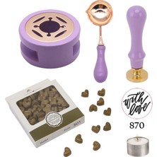 Profisher Davetiye Mum Mühürü Uygulama Seti Lavanta Renk 870 With Love