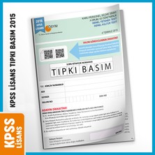 Karakutu Yayınları 2015 KPSS Lisans GY-GK ÖSYM Çıkmış Soru Tıpkı Basım Türkiye Geneli D.çözümlü Deneme Sınavı Kitapçığı