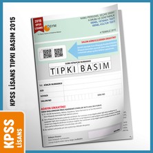 Karakutu Yayınları 2015 KPSS Lisans GY-GK ÖSYM Çıkmış Soru Tıpkı Basım Türkiye Geneli D.çözümlü Deneme Sınavı Kitapçığı