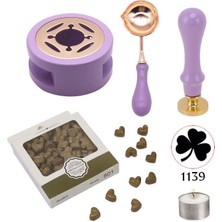 Profisher Davetiye Mum Mühürü Uygulama Seti Lavanta Renk 1139 Yonca