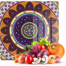 Decovetro Cam Kesme Tahtası Kare Mandala 1 Desenli 30X30 cm
