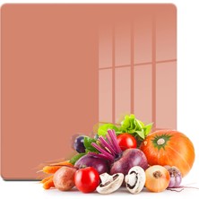 Decovetro Cam Kesme Tahtası Kare Somon Rengi 30X30 cm