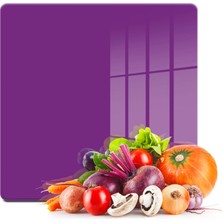 Decovetro Cam Kesme Tahtası Kare Mor Rengi 30X30 cm