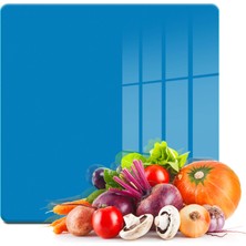 Decovetro Cam Kesme Tahtası Kare Aqua Rengi 30X30 cm