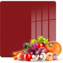 Decovetro Cam Kesme Tahtası Kare Vişne Rengi 30X30 cm