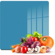 Decovetro Cam Kesme Tahtası Kare Turkuaz Rengi 30X30 cm