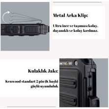 Retevis RT619 Telsiz, PMR446 Şarj Edilebilir 2 Yönlü Telsiz USB 1300MAH Pil, Vox-Lisanssız, Mini Walkie Talkies Aile ve Kamp Için Profesyonel (2 Adet, Siyah)