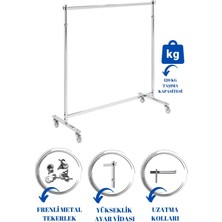 Manken İstanbul Ayaklı Askılık Metal Ayaklı Askılık Tekerlekli Askılık Eşek Askılık
