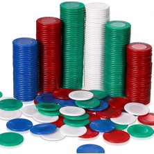 Hermoso 400 Adet Plastik Poker Chips Oyun Cipsleri 4 Renk Sayaç Kartı, 3 (Yurt Dışından)