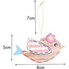 Hermoso 2 Adet Ahşap Paskalya Kolye, Küçük Kuş El Sanatları Asılı Süsler, B (Yurt Dışından)