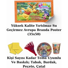 Winnie The Pooh Afişli 32 Kişilik Doğum Günü Parti Malzemeleri Süsleri Seti Lxst