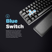 Rampage Ally K11 Siyah 12 Işık Modlu Blue Switch Mekanik Antighosting Bilek Destekli Oyuncu Klavyesi