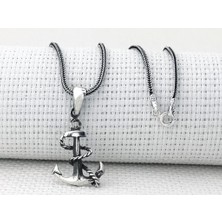 Takıhan Denizci Çapası Küçük Boy 925 Ayar Gümüş Kolye