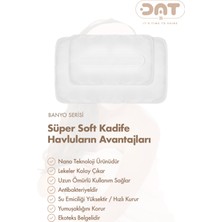 Dat35 3lü Havlu Seti Banyo Boy Havlusu Saç Havlusu Saç Bonesi Yumuşak Super Soft Doku Ekonomik Çeyiz Paket