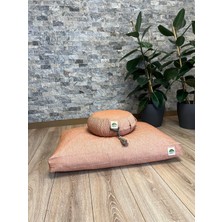 Haniel Lotus Meditasyon Minder Seti, Orange Zafu Zabuton Yoga Minderi, Ortası Düz