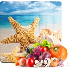 Decovetro Cam Kesme Tahtası Deniz Yıldızı Desenli 30X30 cm