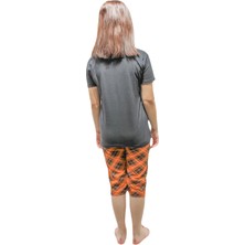 İnci İç Giyim İNCI29470 Kadın Kısa Kol Yuv.yaka Pamuklu Capri Pijama Takımı