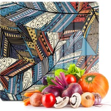 Decovetro Cam Kesme Tahtası Kare Karışık Desenli 30X30 cm