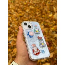 SPHONE Apple iPhone 14 Kılıf 3D Kabartmalı Emoji Ayıcık Kalp Kelebek Rıch Gırl Yazılı Cool Kreasyon Kılıf