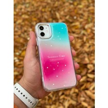 SPHONE Apple iPhone 11 Kılıf Summer Time Kış Kreasyonu Simli Yıldızlı Işıltı Ombre Renk Geçişli Hologram