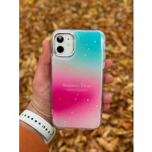 SPHONE Apple iPhone 11 Kılıf Summer Time Kış Kreasyonu Simli Yıldızlı Işıltı Ombre Renk Geçişli Hologram