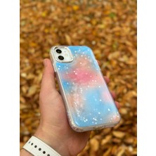 SPHONE Apple iPhone 11 Kılıf Summer Time Kış Kreasyonu Simli Yıldızlı Işıltı Ombre Renk Geçişli Hologram