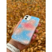 SPHONE Apple iPhone 11 Kılıf Summer Time Kış Kreasyonu Simli Yıldızlı Işıltı Ombre Renk Geçişli Hologram