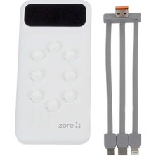 PAYE Zore ZR-PW02 Type-C - Micro - Lightning LED Göstergeli Taşınabilir Powerbank 10000 Mah