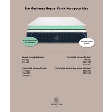 Herakleia Home Micro 4 Köşe Lastikli Sıvı Geçirmez Beyaz Yatak Koruyucu Alez 