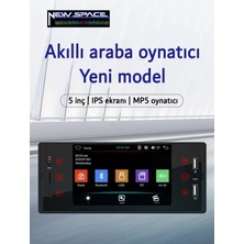 New Space Audıo 150-MP5 5 Inç IPS Ekran-Yeni Model-Mırror Lınk-Usb-Aux-Bluetooth-Her Model Araca Uygun