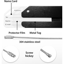 Passing 12 Adet Bagaj Etiketleri Kartvizitlik Alüminyum Metal Seyahat Kimlik Çantası Etiketi Seyahat Bagaj Bagaj Tanımlayıcı (Yurt Dışından)