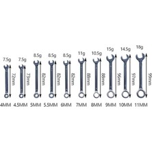 Passing 10 Adet Mini Mühendis Anahtarı Çift Kafalar Ofset Halka Anahtarı Araçları Anahtar Kombinasyonu Anahtar 4-11MM Anahtarlar El Seti (Yurt Dışından)