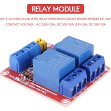 Passing Dıy 2-Ch Yüksek/düşük Seviye Röle Genişletme Devre Kartı Modülü Dc 24V (Yurt Dışından)