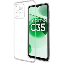 Happycase Realme C35 Kılıf Lüx Şeffaf Silikon