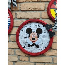 İkona Sanat Ahşap Mickey Mouse 4'Lü Pano