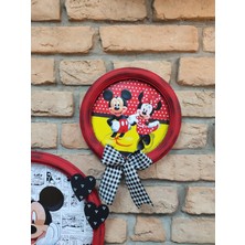 İkona Sanat Ahşap Mickey Mouse 4'Lü Pano