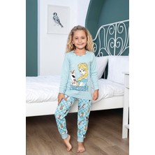 Kapidex Kız Çocuk Pijama Takım 6012 Turkuaz