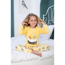 Kapidex Kapitex Kız Çocuk Pijama Takım 6017 Sarı