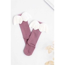Le Mabelle Mürdüm  Kanatlı Kız Çocuk Çorap