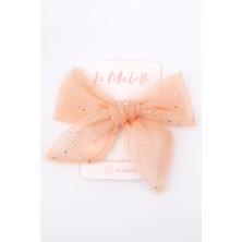 Le Mabelle Somon  Simli Tül Fiyonk Kız Çocuk Klips Toka