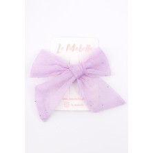 Le Mabelle Lila  Simli Tül Fiyonk Kız Çocuk Klips Toka