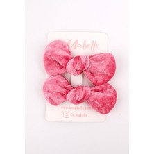 Le Mabelle Pembe  2'li Kadife Kız Çocuk Klips Toka