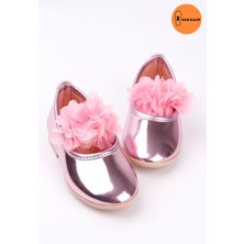 Le Mabelle Pembe  Tül Çiçekli Kız Çocuk Ayakkabı