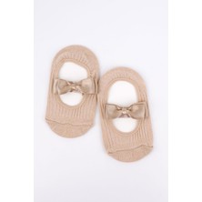 Le Mabelle Vizon  Fiyonklu Kız Çocuk Babet Çorap