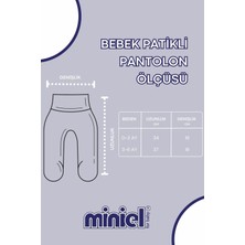 Miniel Unisex Bebek Penye Organik Pamuklu 0-6 Ay Patikli Bebek Tek Alt 4'lü Set - Ekru