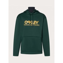Oakley Sarı - Yeşil Erkek Kapüşonlu Baskılı Sweatshirt FOA402381 Rıder Long 2.0 Hoodıe