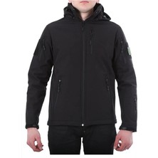 Asker Vadisi Askervadisi Softshell Yağmur Geçirmez Mont Kapüşonlu Siyah Renk