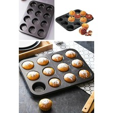 UCR Home Muffin Kek Kalıbı 12 Li Siyah