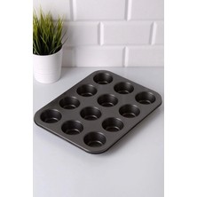 UCR Home Muffin Kek Kalıbı 12 Li Siyah