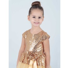 Ahenk Kids AHENGİM KIZ ÇOCUK ELBİSE KIZ ELBİSE PUL PAYETLİ AK2207